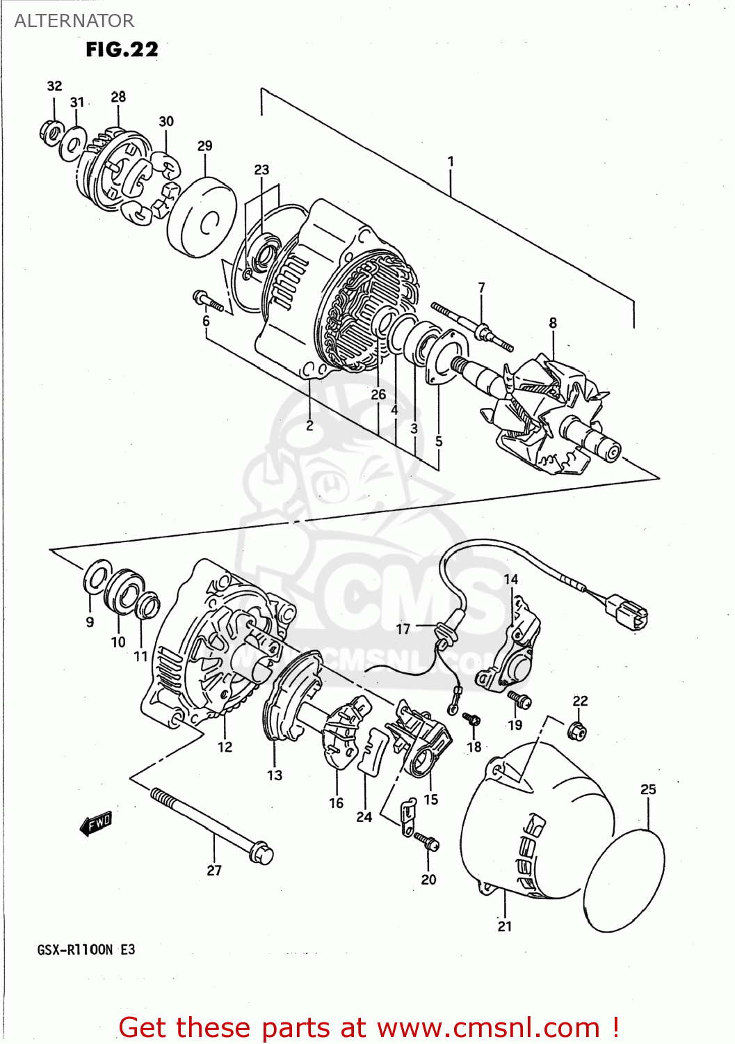 ALTERNATOR GSXR1100 1991 (M) USA (E03)