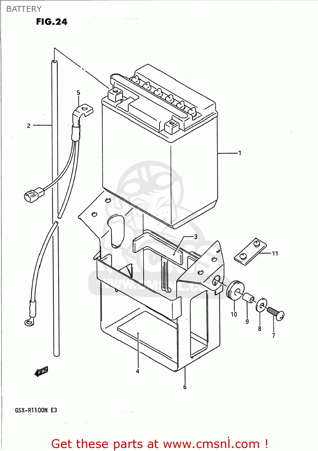 BATTERY GSXR1100 1991 (M) USA (E03)