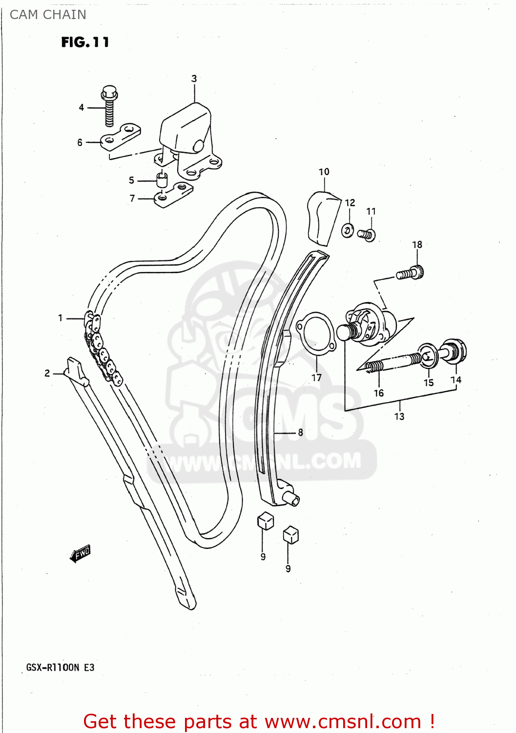 CAM CHAIN GSXR1100 1991 (M) USA (E03)