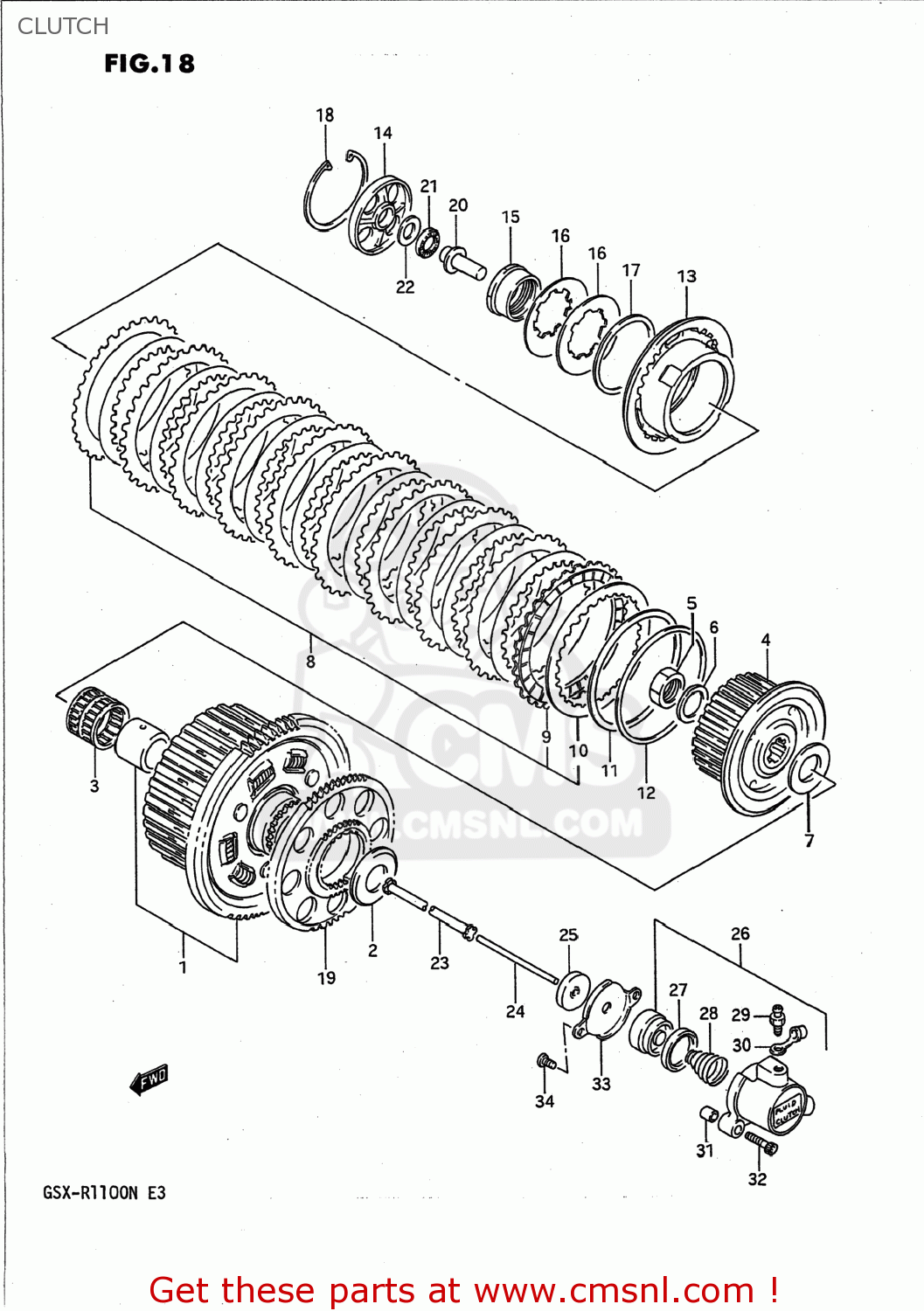 CLUTCH GSXR1100 1991 (M) USA (E03)