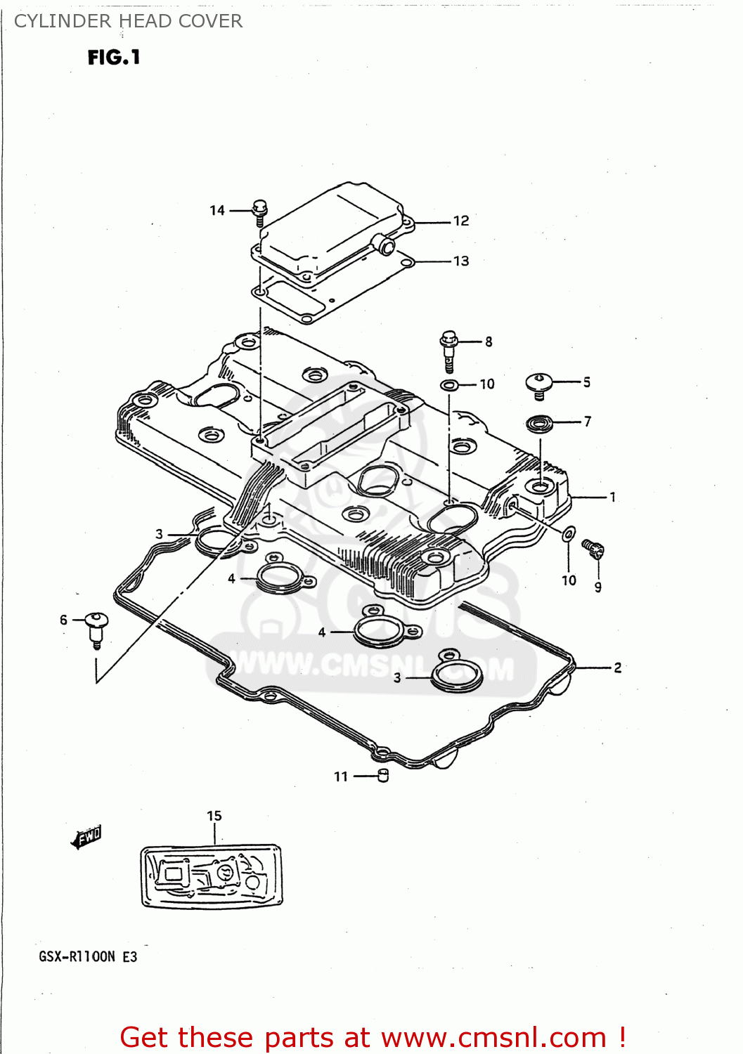 CYLINDER HEAD COVER GSXR1100 1991 (M) USA (E03)
