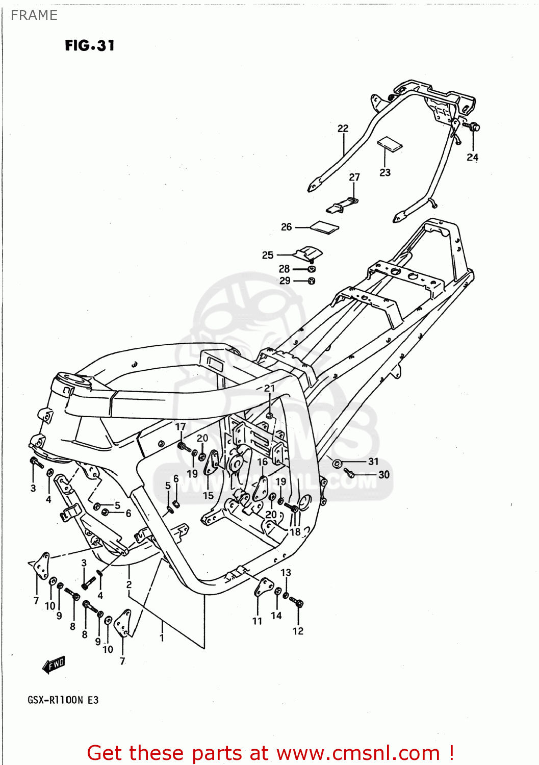 FRAME GSXR1100 1991 (M) USA (E03)