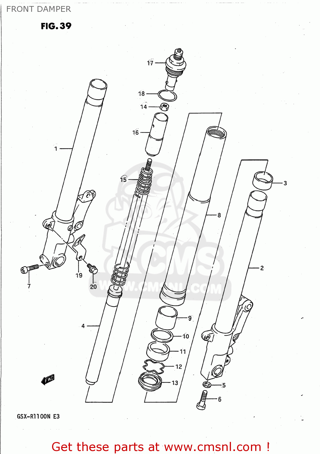FRONT DAMPER GSXR1100 1991 (M) USA (E03)
