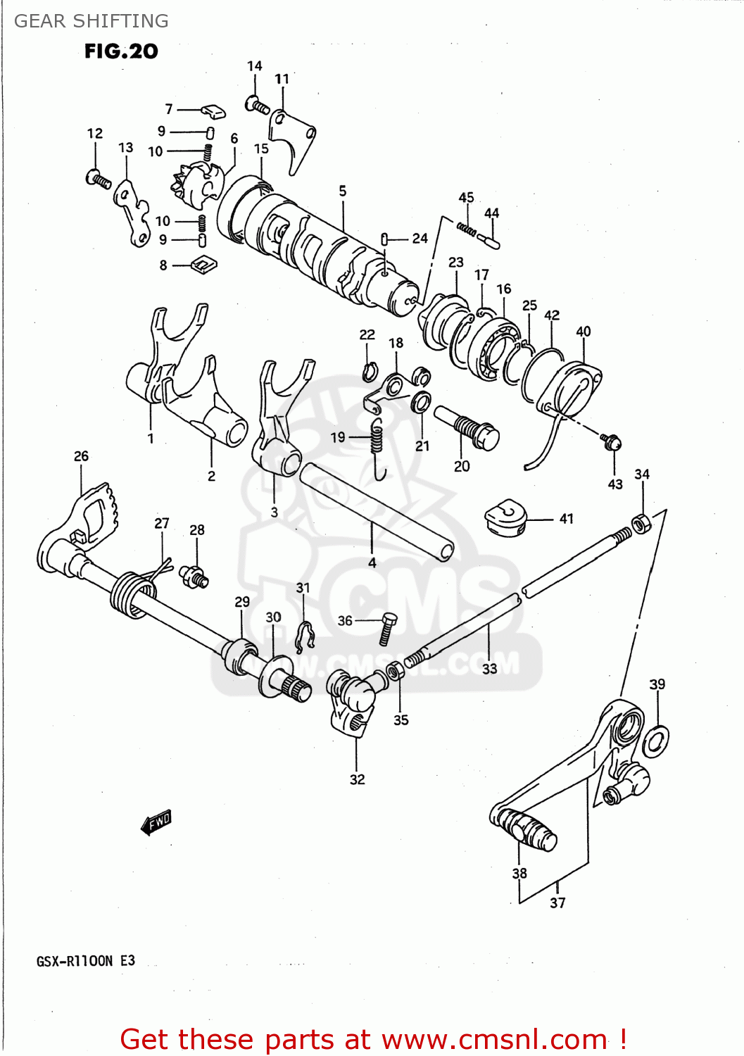 GEAR SHIFTING GSXR1100 1991 (M) USA (E03)