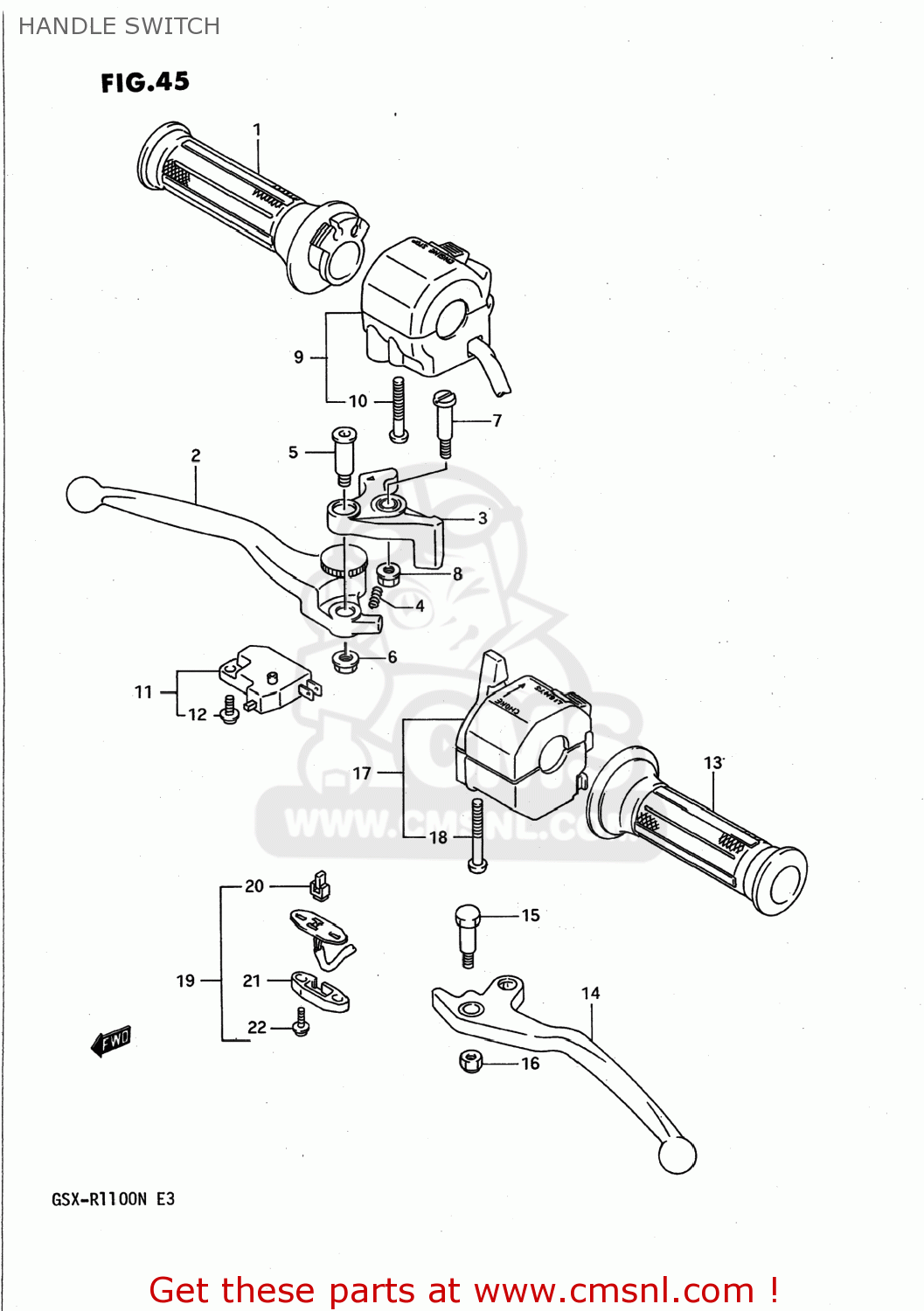 HANDLE SWITCH GSXR1100 1991 (M) USA (E03)