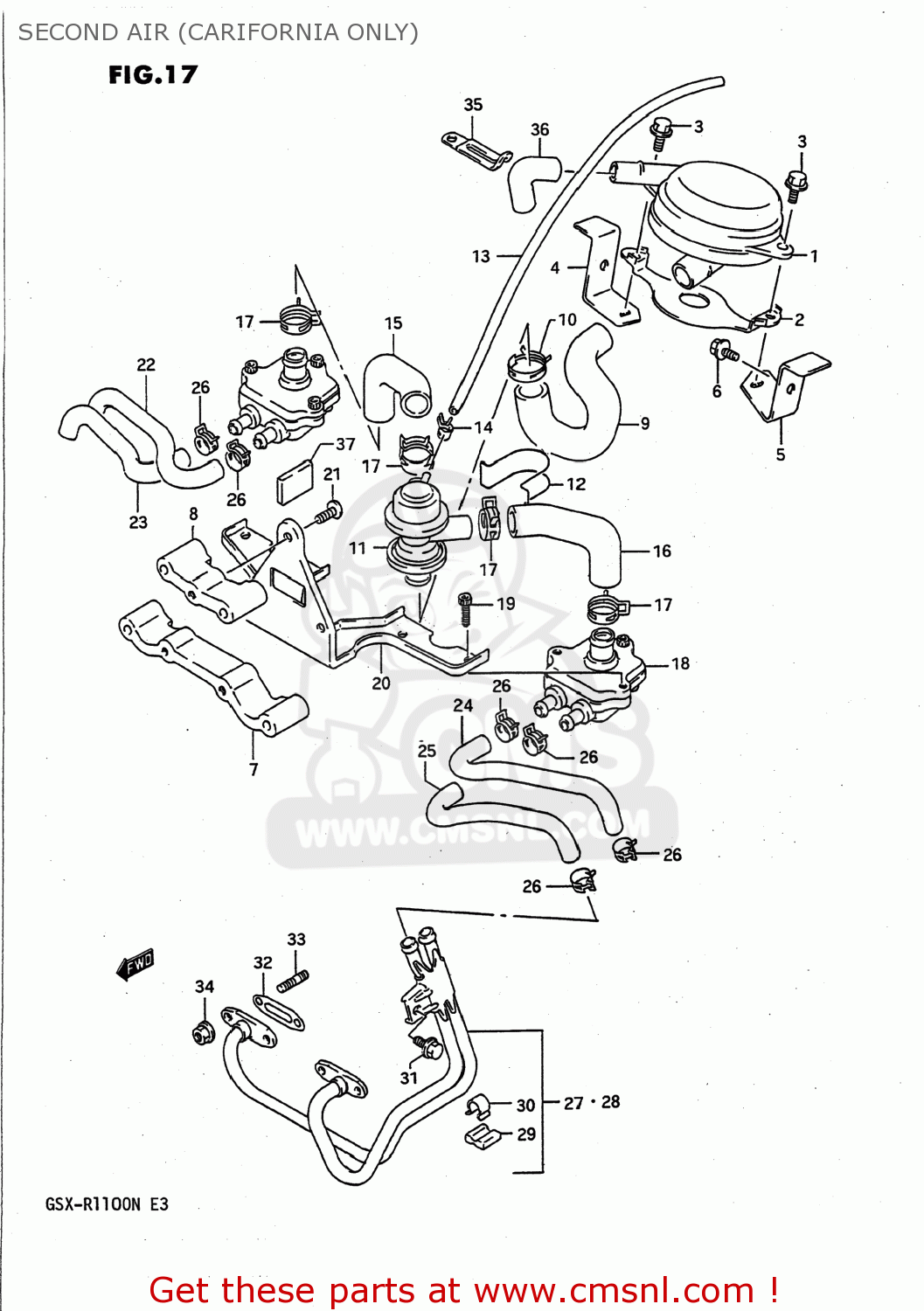 SECOND AIR (CARIFORNIA ONLY) GSXR1100 1991 (M) USA (E03)