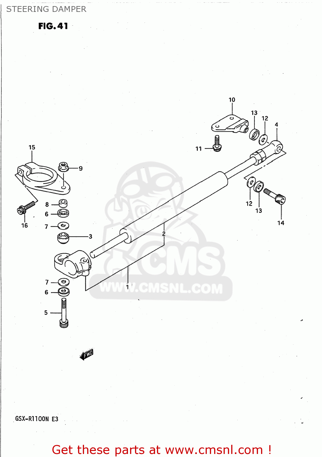 STEERING DAMPER GSXR1100 1991 (M) USA (E03)