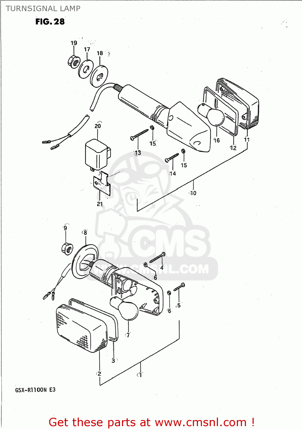 TURNSIGNAL LAMP GSXR1100 1991 (M) USA (E03)