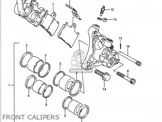 FRONT CALIPERS - GSXR1100 1991 (M) USA (E03)