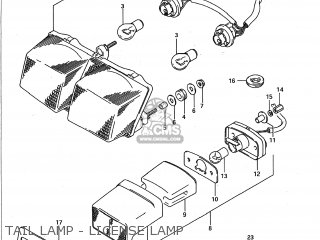 TAIL LAMP - LICENSE LAMP - GSXR1100 1991 (M) USA (E03)