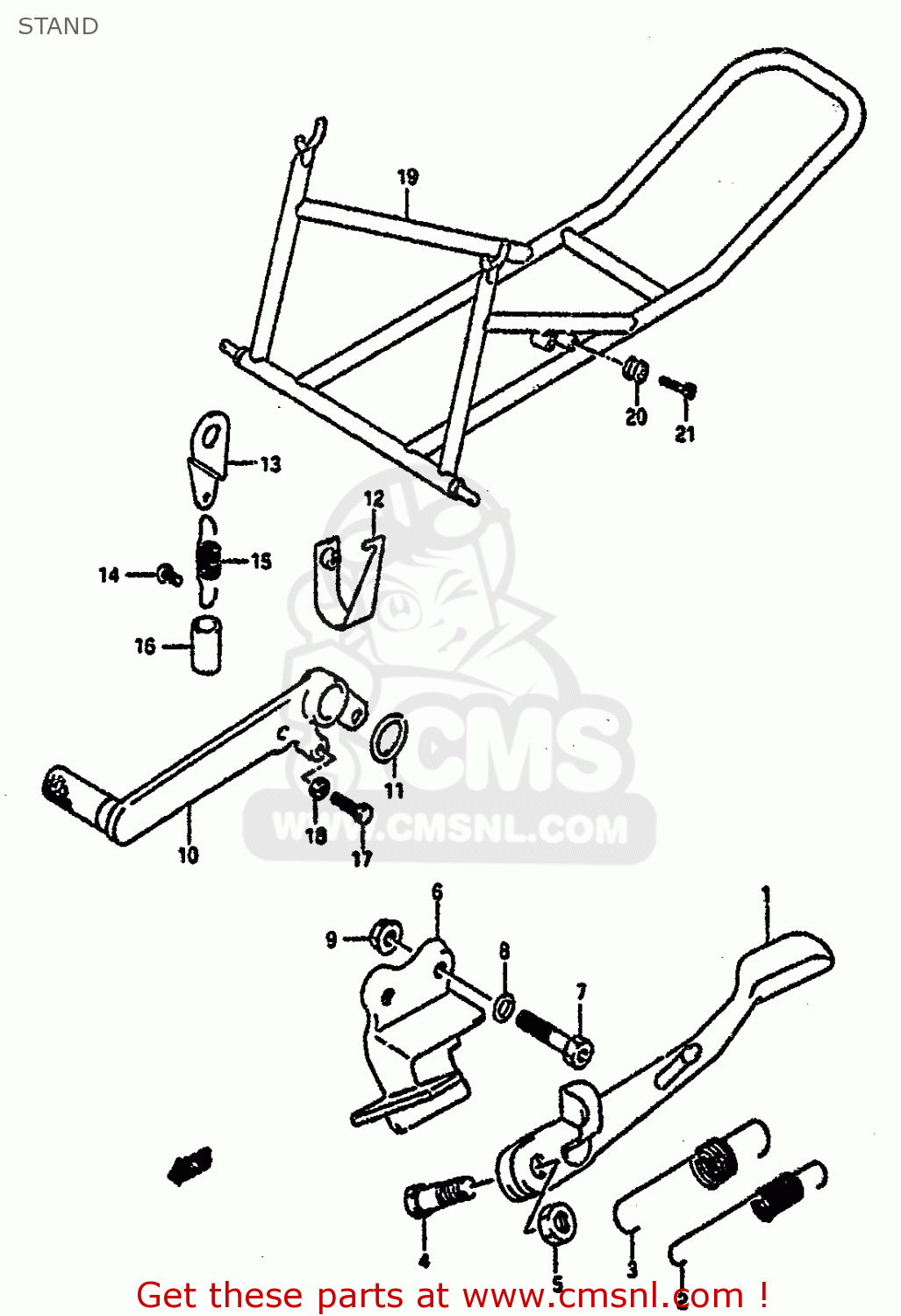 STAND GSXR1100 1992 (N) (E01 E02 E04 15 16 17 18 21 22 24 25 34 39 53)