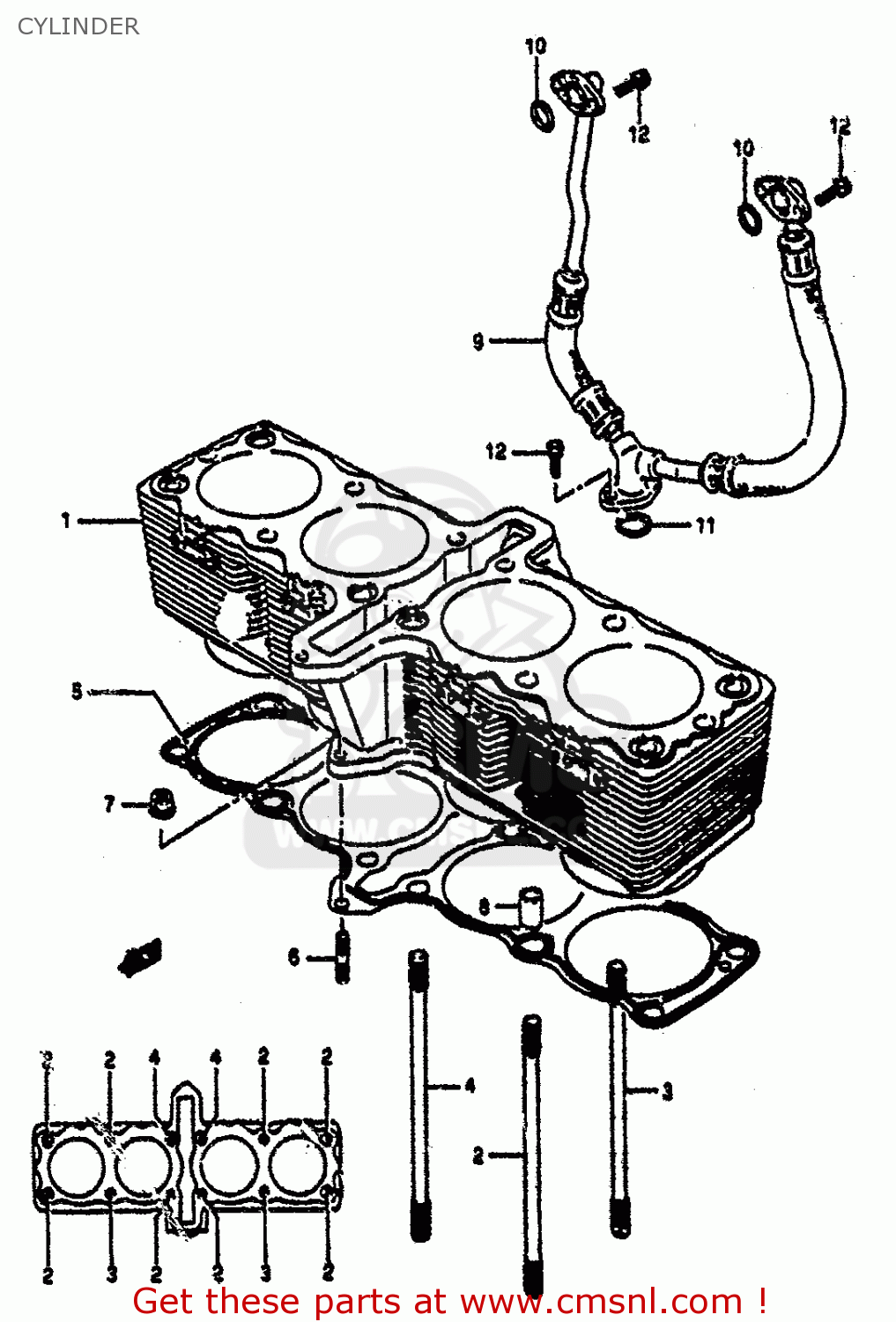 CYLINDER GSXR1100 1992 (N) (E01 E02 E04 15 16 17 18 21 22 24 25 34 39 53)