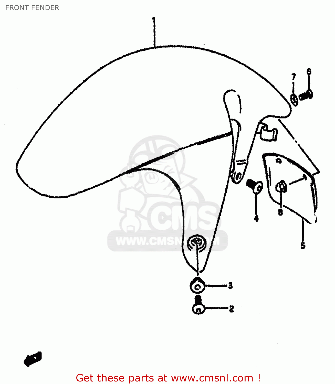 FRONT FENDER GSXR1100 1992 (N) (E01 E02 E04 15 16 17 18 21 22 24 25 34 39 53)