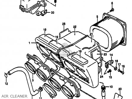 AIR CLEANER - GSXR1100 1992 (N) (E01 E02 E04 15 16 17 18 21 22 24 25 34 39 53)