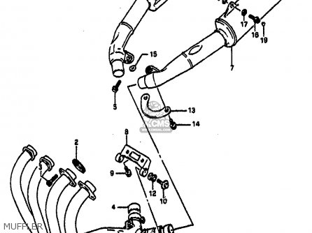 MUFFLER - GSXR1100 1992 (N) (E01 E02 E04 15 16 17 18 21 22 24 25 34 39 53)