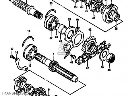 TRANSMISSION - GSXR1100 1992 (N) (E01 E02 E04 15 16 17 18 21 22 24 25 34 39 53)