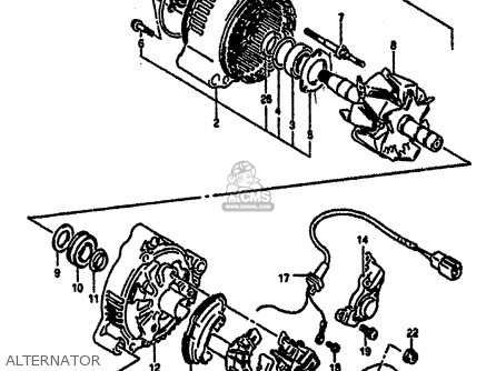 ALTERNATOR - GSXR1100 1992 (N) (E01 E02 E04 15 16 17 18 21 22 24 25 34 39 53)