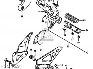 FOOTREST - GSXR1100 1992 (N) (E01 E02 E04 15 16 17 18 21 22 24 25 34 39 53)