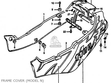 FRAME COVER (MODEL N) - GSXR1100 1992 (N) (E01 E02 E04 15 16 17 18 21 22 24 25 34 39 53)