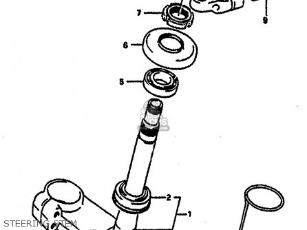 STEERING STEM - GSXR1100 1992 (N) (E01 E02 E04 15 16 17 18 21 22 24 25 34 39 53)