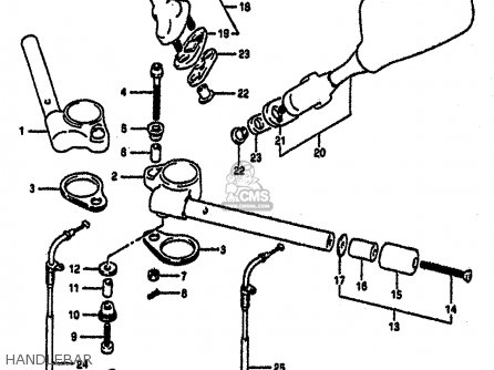 HANDLEBAR - GSXR1100 1992 (N) (E01 E02 E04 15 16 17 18 21 22 24 25 34 39 53)