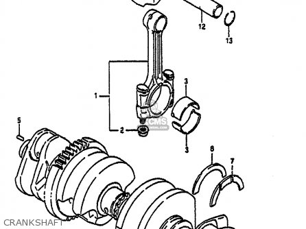 CRANKSHAFT - GSXR1100 1992 (N) (E01 E02 E04 15 16 17 18 21 22 24 25 34 39 53)