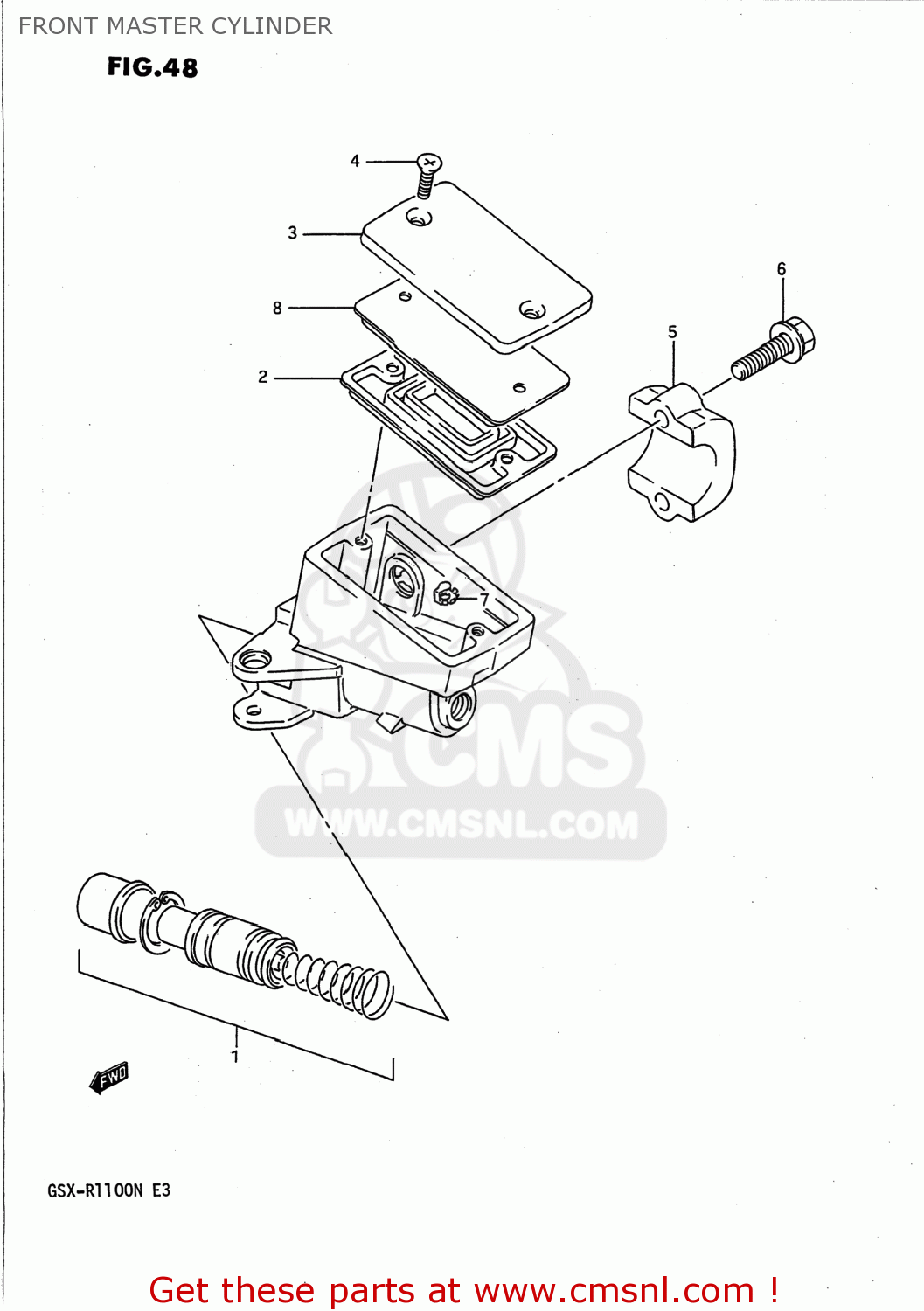 Details about  / FOR 1989-1992 SUZUKI GSX-R1100 FRONT BRAKE MASTER CYLINDER REBUILD KIT