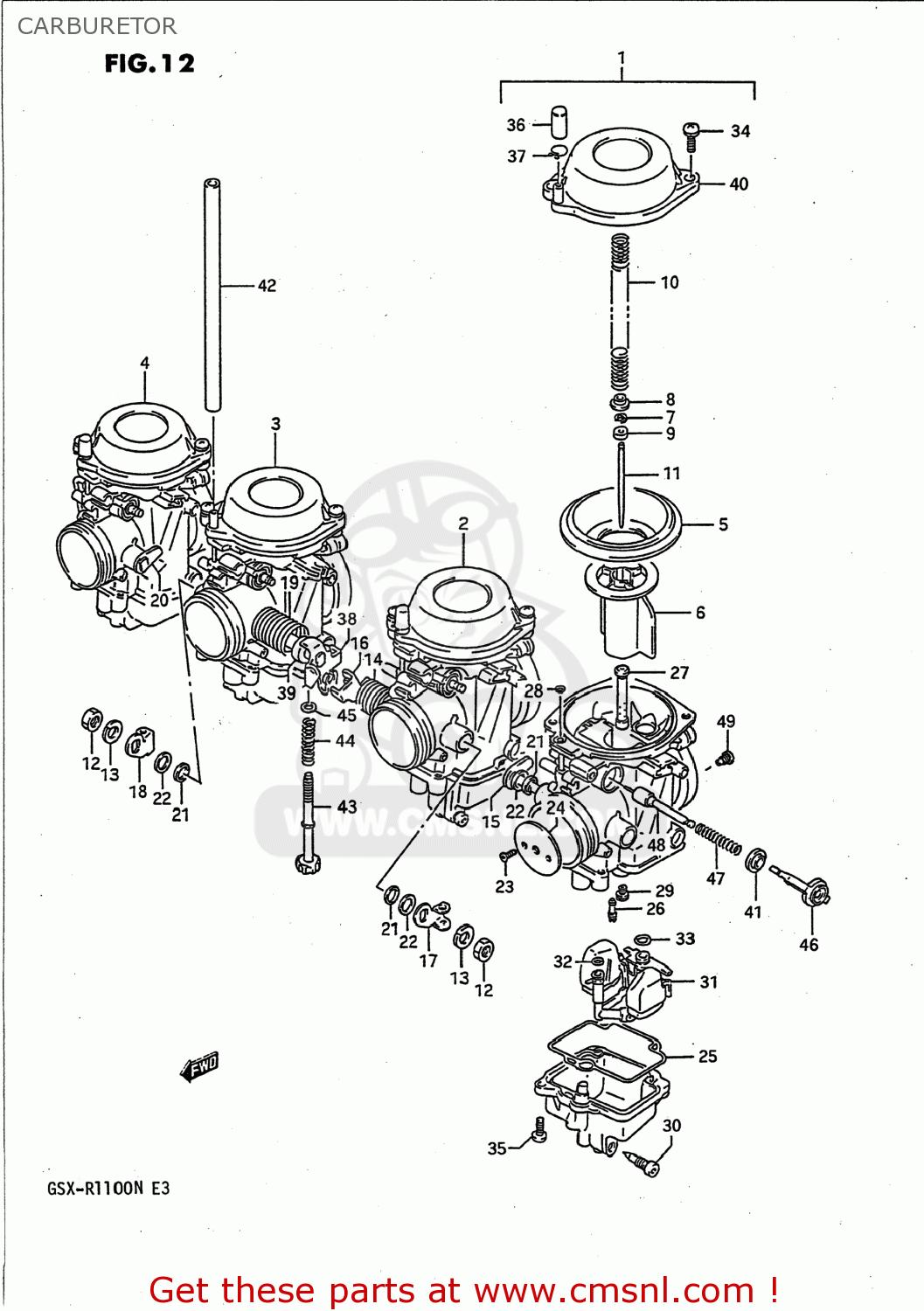 CARBURETOR GSXR1100 1992 (N) USA (E03)