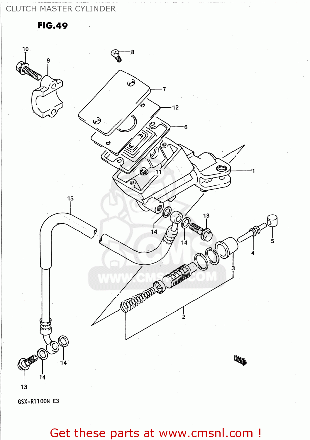 CLUTCH MASTER CYLINDER GSXR1100 1992 (N) USA (E03)