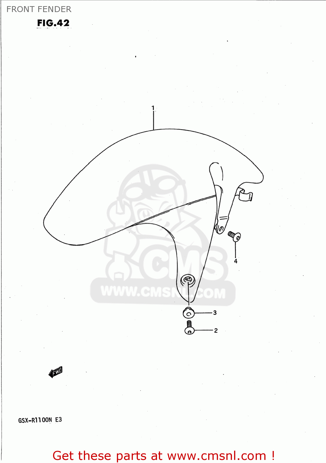 FRONT FENDER GSXR1100 1992 (N) USA (E03)