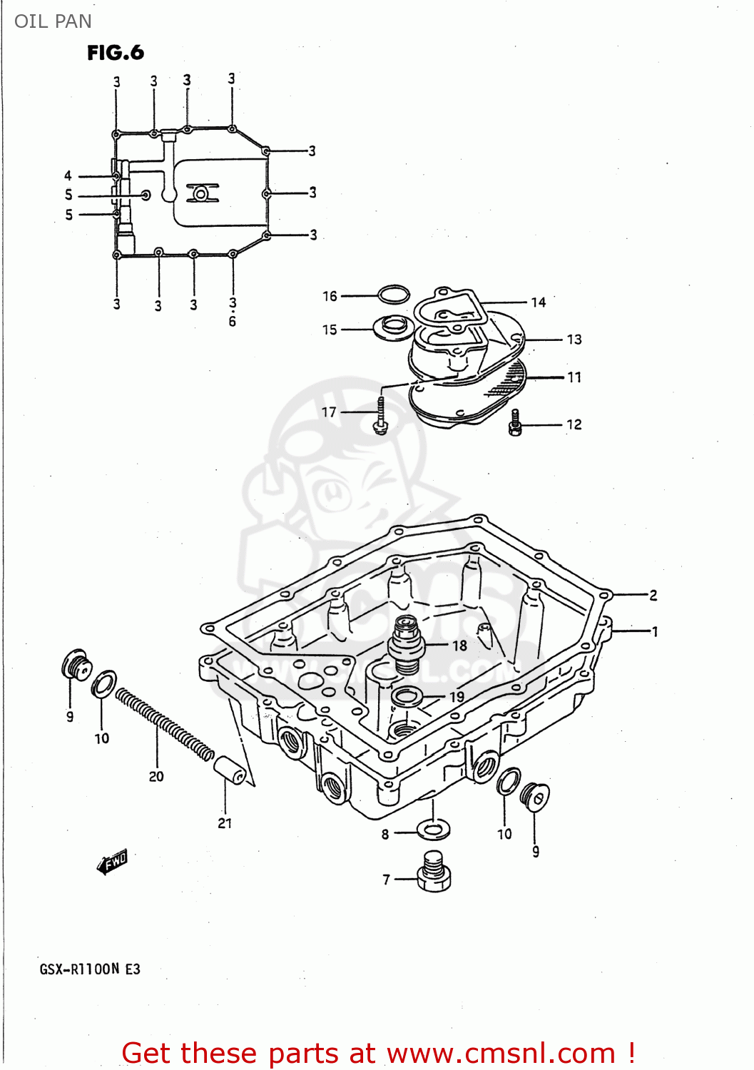 OIL PAN GSXR1100 1992 (N) USA (E03)