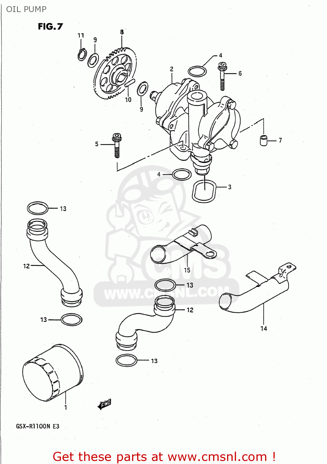 OIL PUMP GSXR1100 1992 (N) USA (E03)