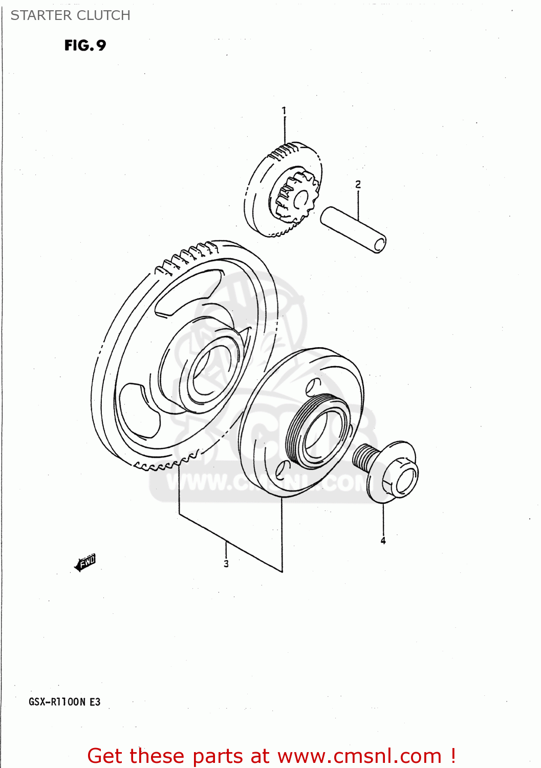 STARTER CLUTCH GSXR1100 1992 (N) USA (E03)