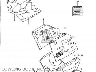 COWLING BODY (MODEL M (2) - GSXR1100 1992 (N) USA (E03)