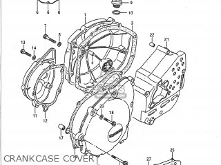 CRANKCASE COVER - GSXR1100 1992 (N) USA (E03)
