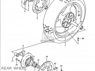 REAR WHEEL - GSXR1100 1992 (N) USA (E03)