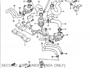 SECOND AIR (CARIFORNIA ONLY) - GSXR1100 1992 (N) USA (E03)