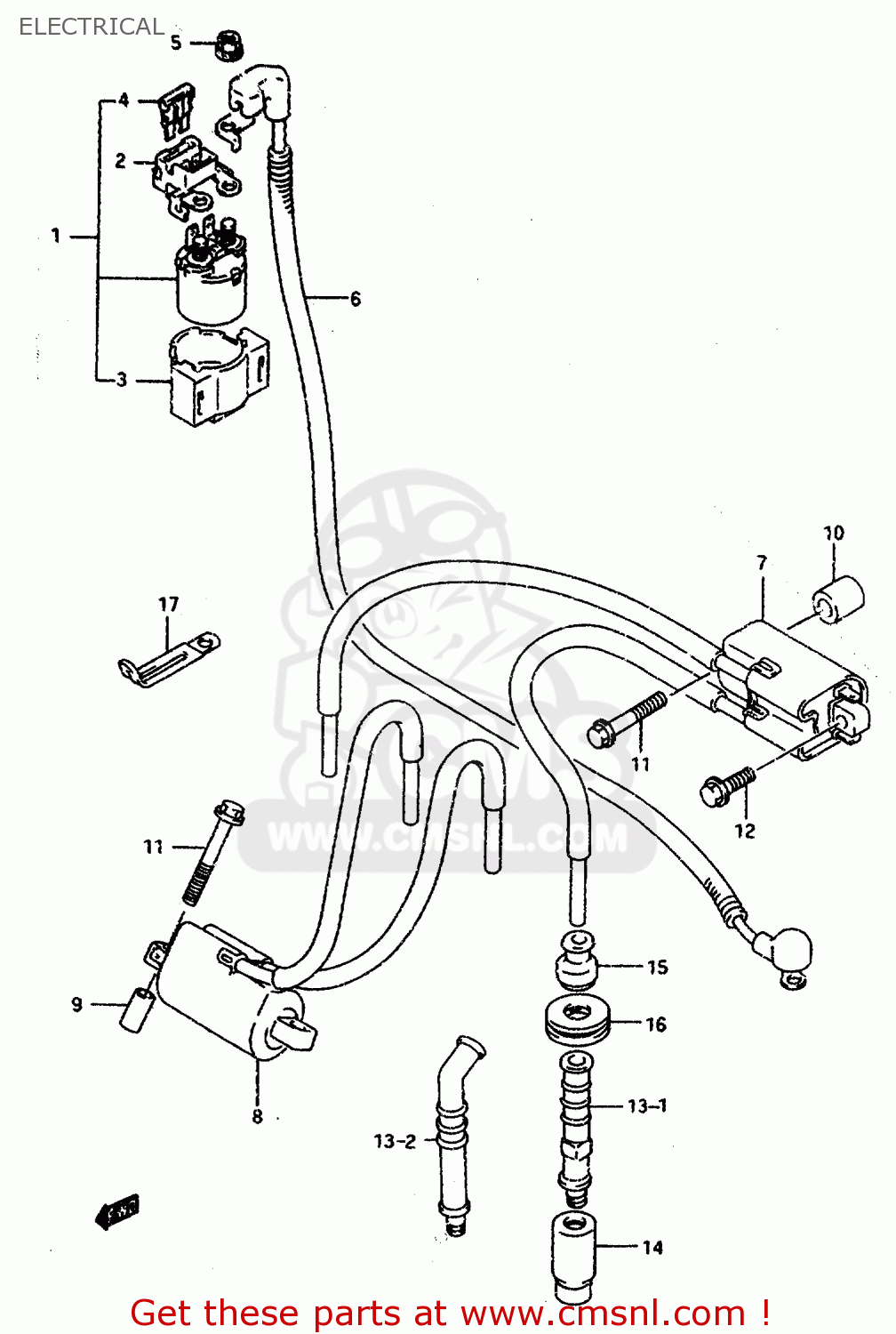 ELECTRICAL GSXR1100W 1993 (P) (E01 E02 E04 E15 E17 18 21 22 24 25 34 39 53)
