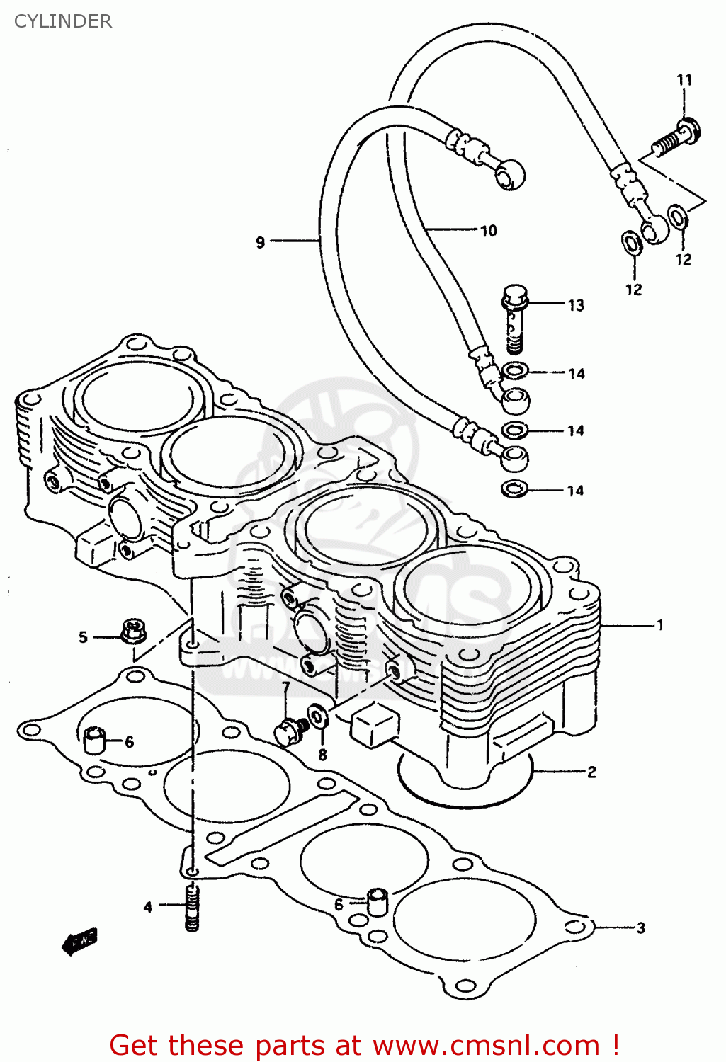 CYLINDER GSXR1100W 1993 (P) (E01 E02 E04 E15 E17 18 21 22 24 25 34 39 53)