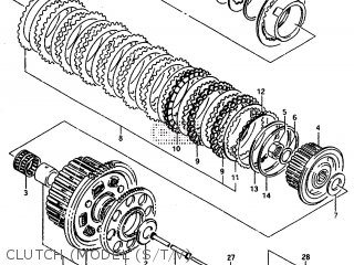 CLUTCH (MODEL (S/T/V) - GSXR1100W 1993 (P) (E01 E02 E04 E15 E17 18 21 22 24 25 34 39 53)