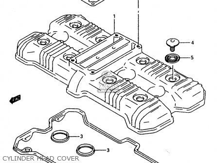CYLINDER HEAD COVER - GSXR1100W 1993 (P) (E01 E02 E04 E15 E17 18 21 22 24 25 34 39 53)