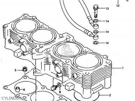 CYLINDER - GSXR1100W 1993 (P) (E01 E02 E04 E15 E17 18 21 22 24 25 34 39 53)