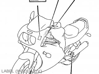 LABEL (MODEL T/V) - GSXR1100W 1993 (P) (E01 E02 E04 E15 E17 18 21 22 24 25 34 39 53)