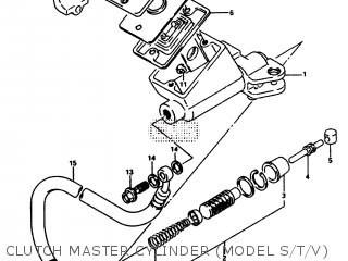 CLUTCH CYLINDER (MODEL S/T/V) - GSXR1100W 1993 (P) (E01 E02 E04 E15 E17 18 21 22 24 25 34 39 53)