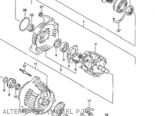 ALTERNATOR (MODEL P/R) - GSXR1100W 1993 (P) USA (E03)