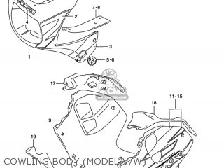 COWLING BODY (MODEL V/W) - GSXR1100W 1993 (P) USA (E03)