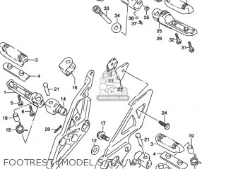 FOOTREST (MODEL S/T/V/W) - GSXR1100W 1993 (P) USA (E03)