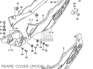 FRAME COVER (MODEL P) - GSXR1100W 1993 (P) USA (E03)