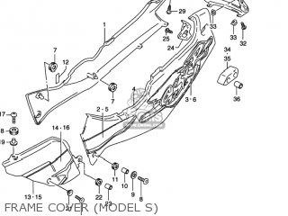 FRAME COVER (MODEL S) - GSXR1100W 1993 (P) USA (E03)