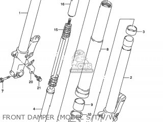 FRONT DAMPER (MODEL S/T/V/W) - GSXR1100W 1993 (P) USA (E03)